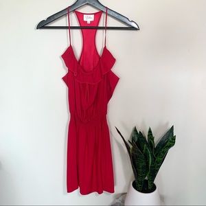 Parker Racerback Red Silk Dress